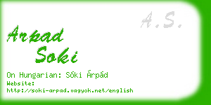 arpad soki business card