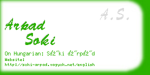 arpad soki business card